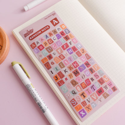 Ransom Note (Letters) Deco Sticker Sheet