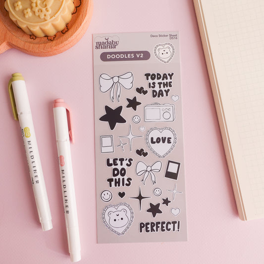Doodles V2 Deco Sticker Sheet