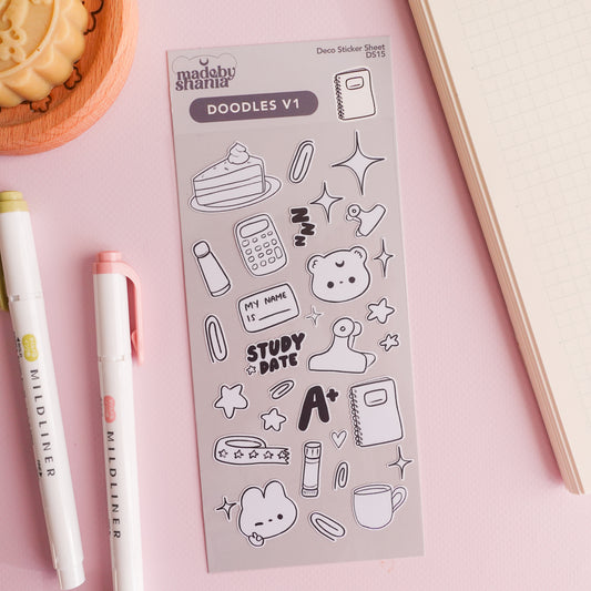 Doodles V1 Deco Sticker Sheet