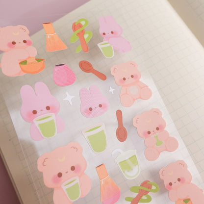Making Matcha Deco Sticker Sheet