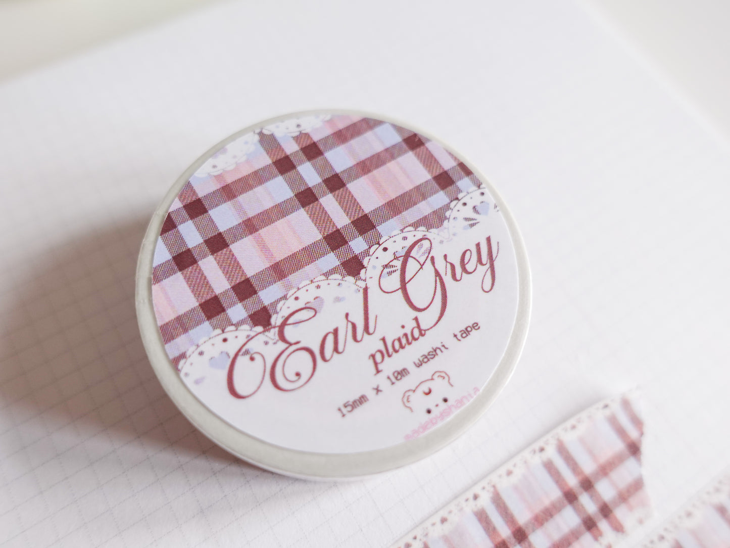 Earl Grey Plaid Washi Tape
