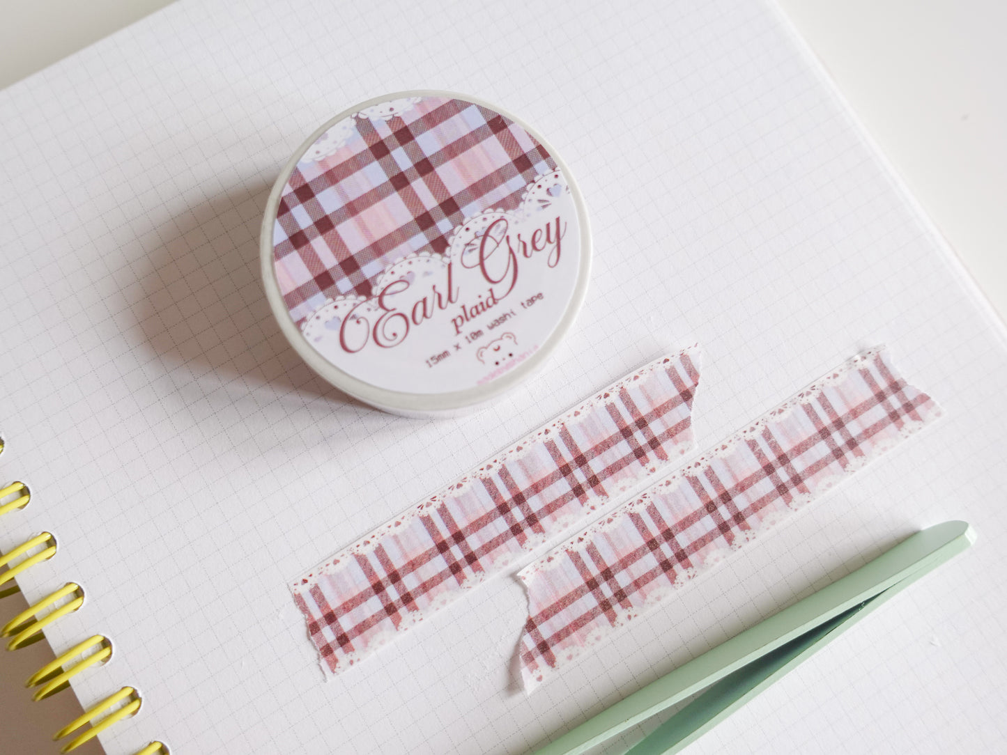 Earl Grey Plaid Washi Tape