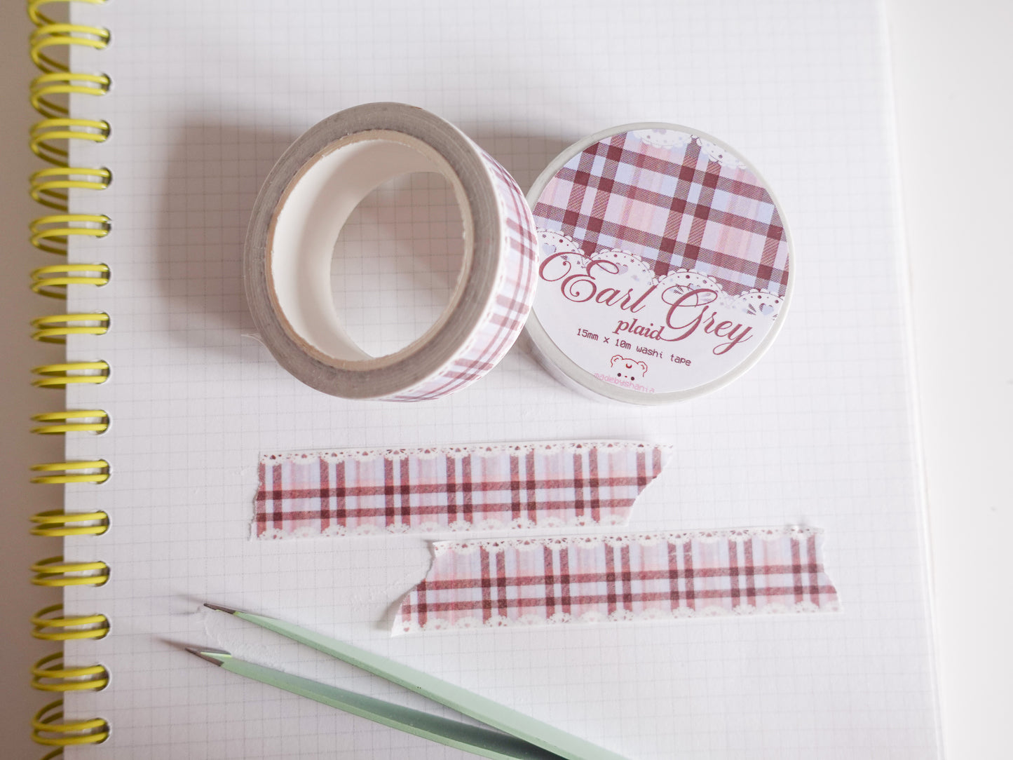 Earl Grey Plaid Washi Tape