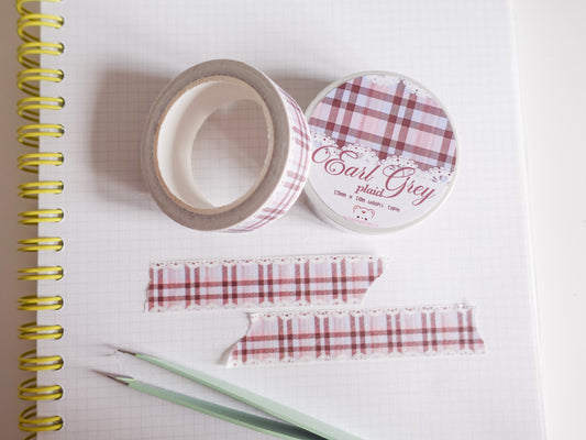 Earl Grey Plaid Washi Tape