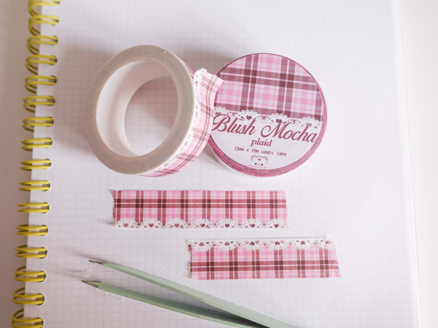 Blush Mocha Plaid Washi Tape