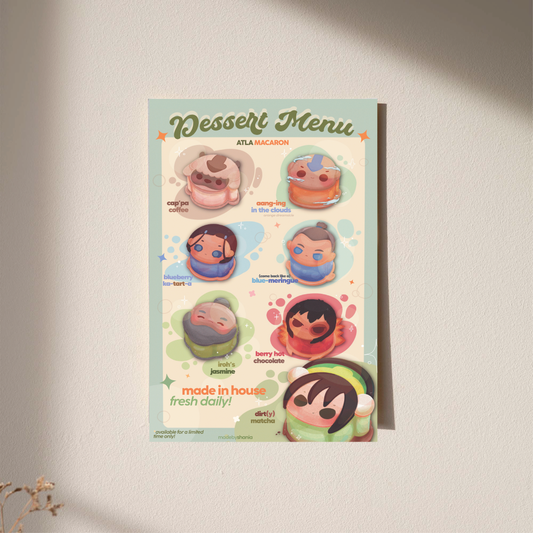 ATLA Friends Dessert Menu Large Poster