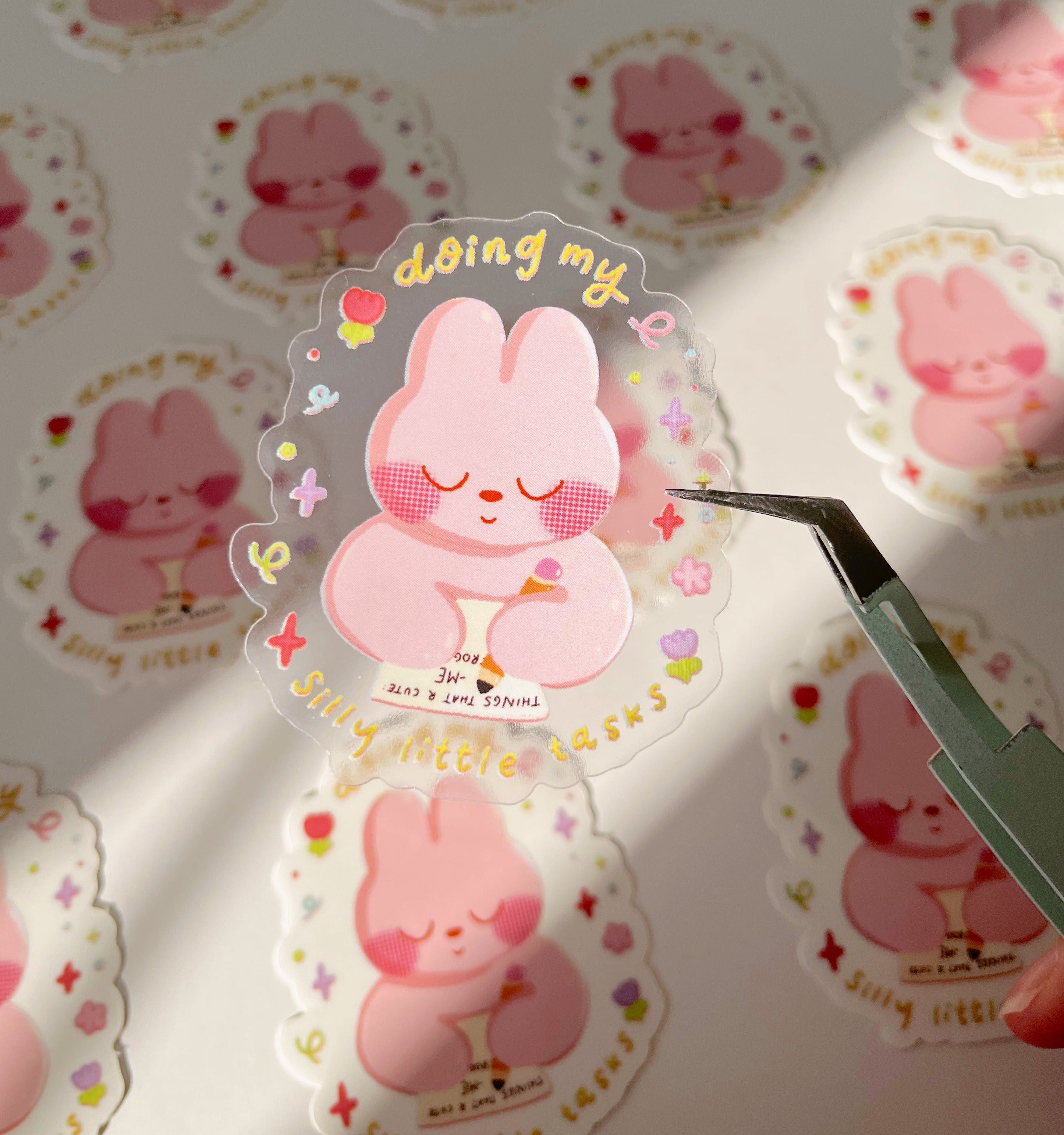 Doing My Silly Little Tasks Clear Sticker – madebyshania