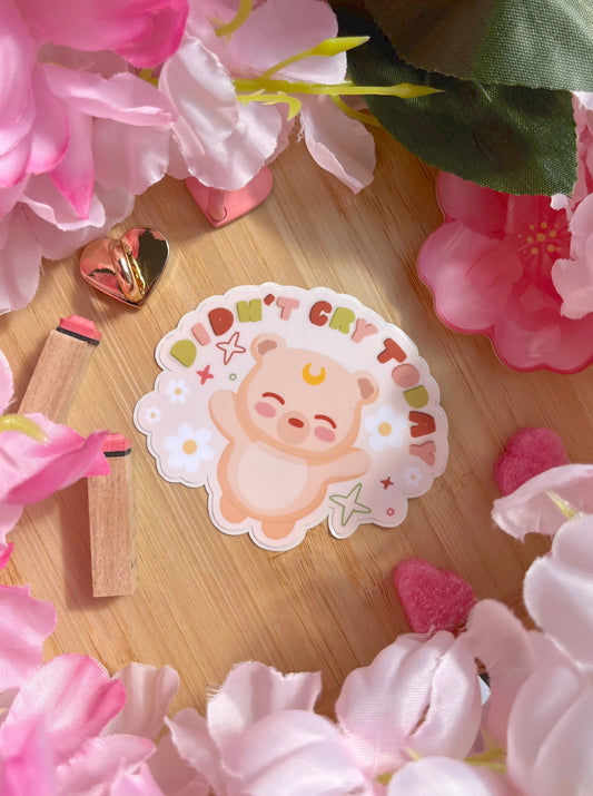 Didn't Cry Today | Pluto the Bear Sticker