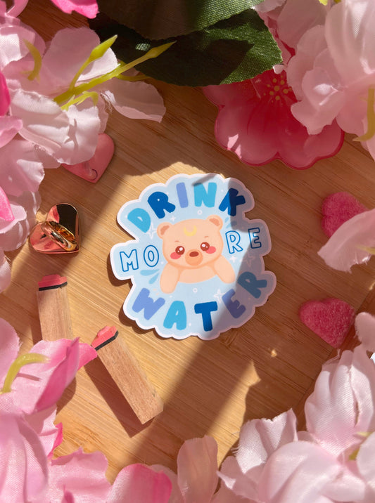 Drink More Water! | Pluto the Bear Sticker