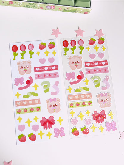 Tulips & Berries | Glitter  Sticker Sheet